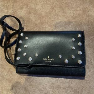 Kate Spade pearl black purse/wallet